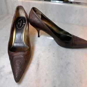 Authentic Prada Brown Heels- 37.5